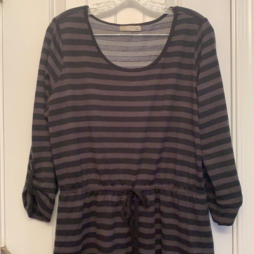 Stretch waist striped dress